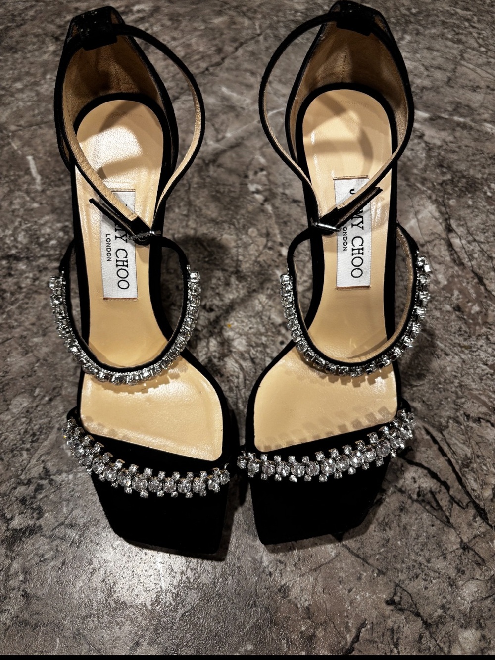 Jimmy Choo crystal embellished sandals